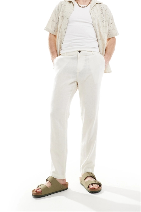 Брюки под льняной принт артикул 143483701