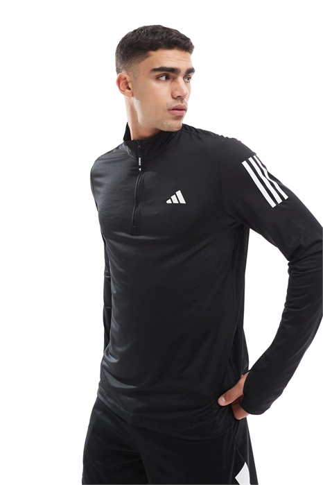 Топ adidas Training Own The Run с застежкой-молнией на 1/4 артикул 135871687