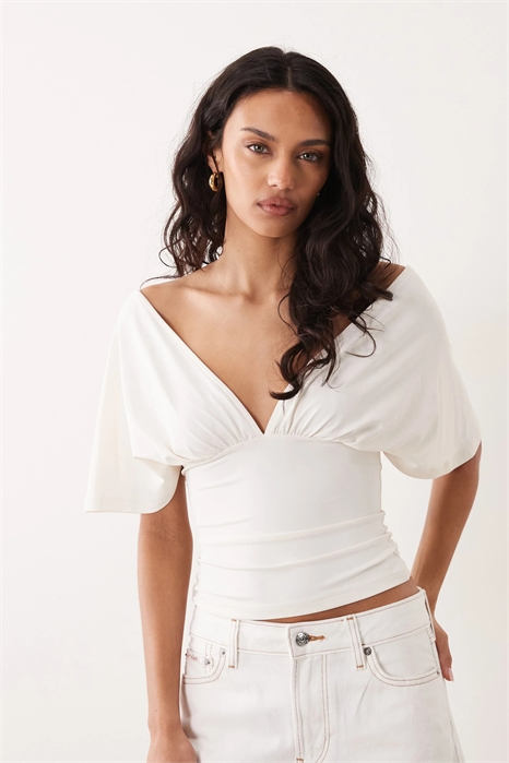 Топ без рукавов из полиамида с завязками на спине артикул 156379125