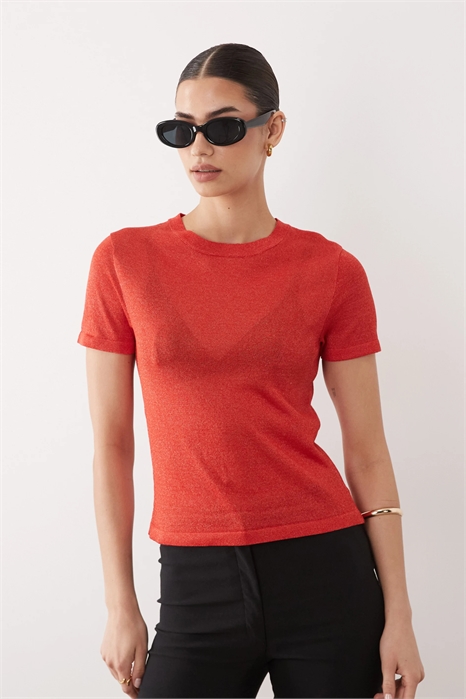 Трикотажная прозрачная футболка артикул 156236062