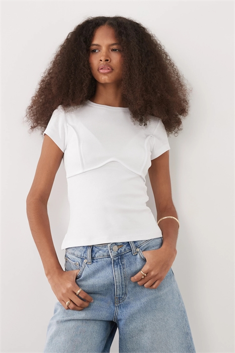 Детская футболка с ребристым открытым швом артикул 156383516