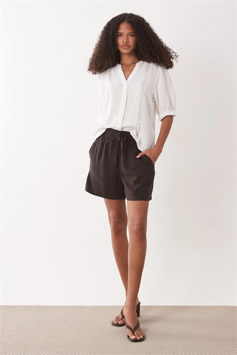 Шорты из смешанного льна с завязкой на талии артикул 155250461