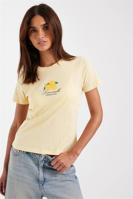 Футболка с принтом в виде лимона артикул 154841096