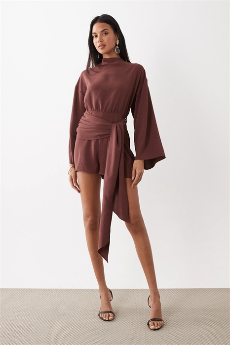 Комбинезон-блузон с завязками на талии артикул 155442144