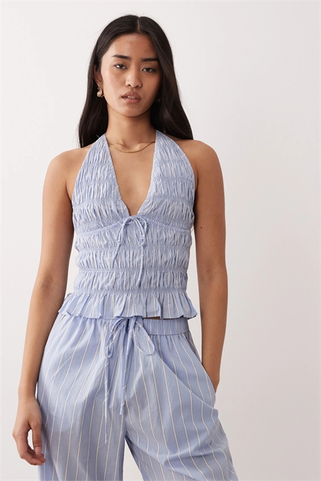 Топ с завязками на шее и сборками от Chandler co-ord артикул 153145879