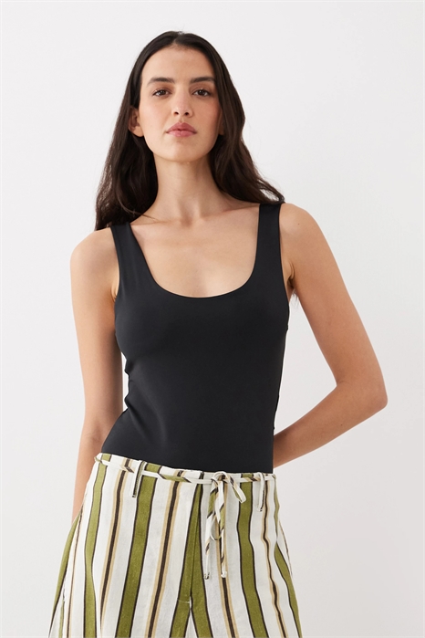 Боди из полиамида с облегающим вырезом артикул 151995537