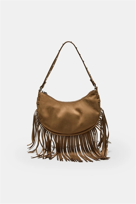Сумка через плечо с бахромой в форме полумесяца артикул 156512283