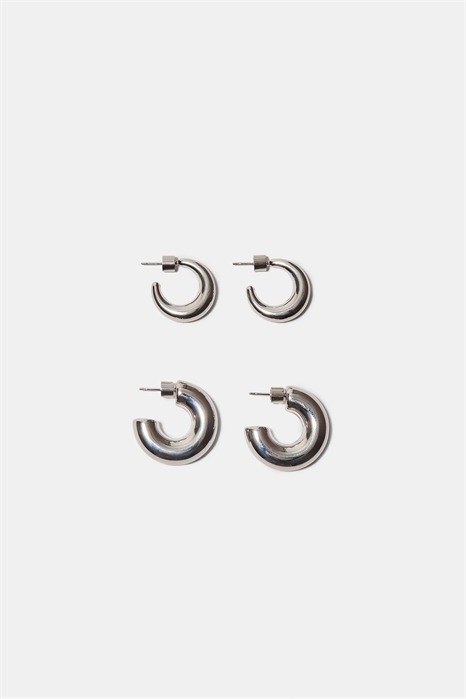 Набор из 2 массивных водонепроницаемых колец-серёжек артикул 156512252