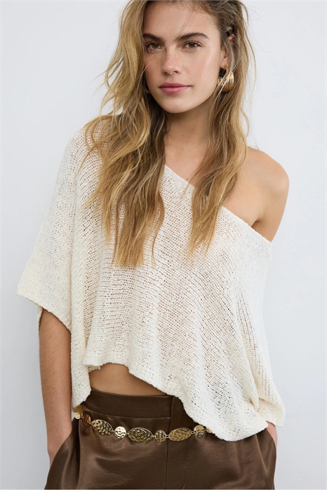 Свитер-накидка из трикотажа артикул 156250746