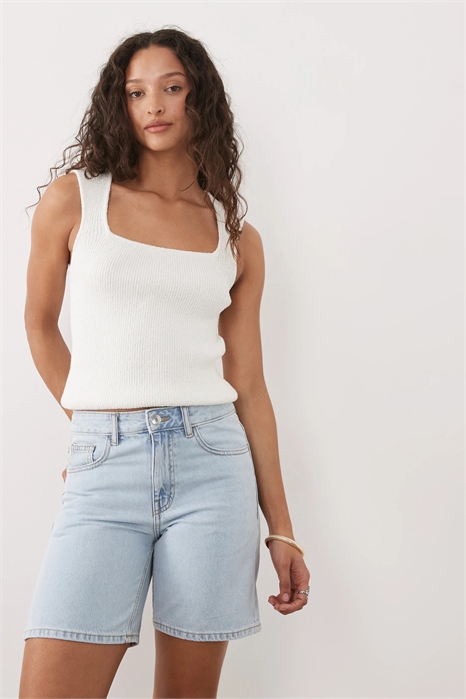 Бермуды из 100% хлопкового денима для подростков артикул 156184522