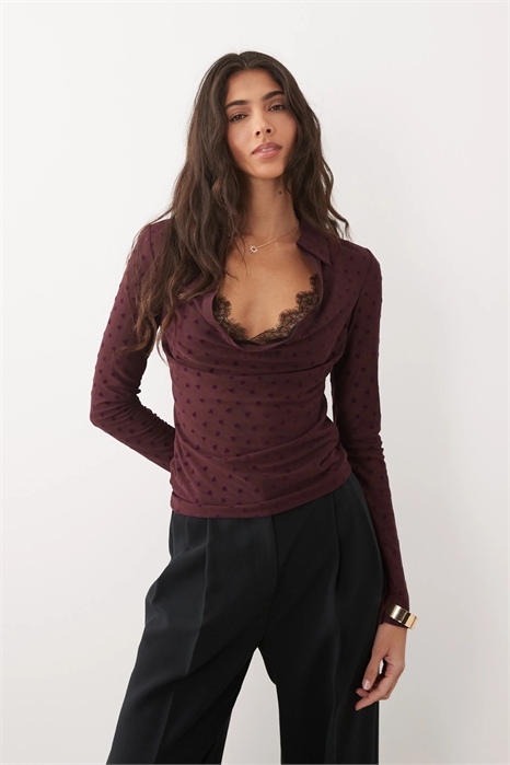 Футболка с длинным рукавом и сердечком из флокированной ткани артикул 155527750