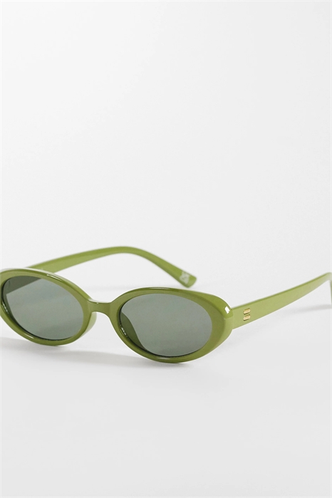 Узкие солнцезащитные очки в форме «кошачьих глаз» с зелеными стеклами артикул 153192901