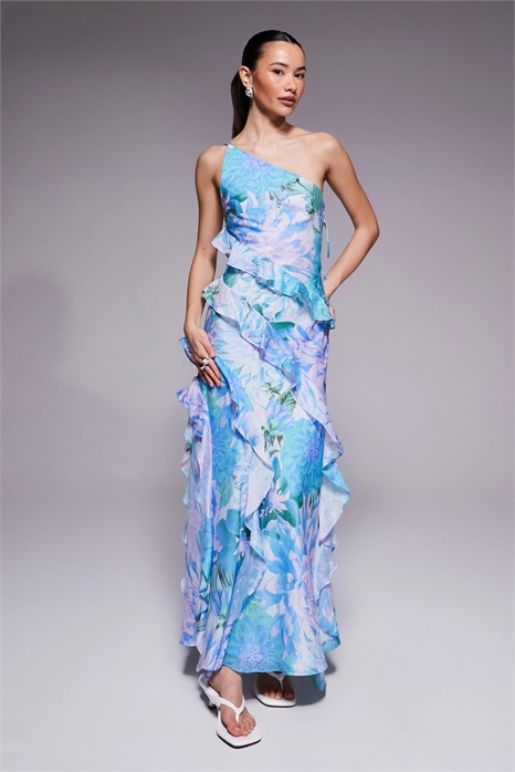 Эксклюзивное макси-платье с розетками артикул 154036908