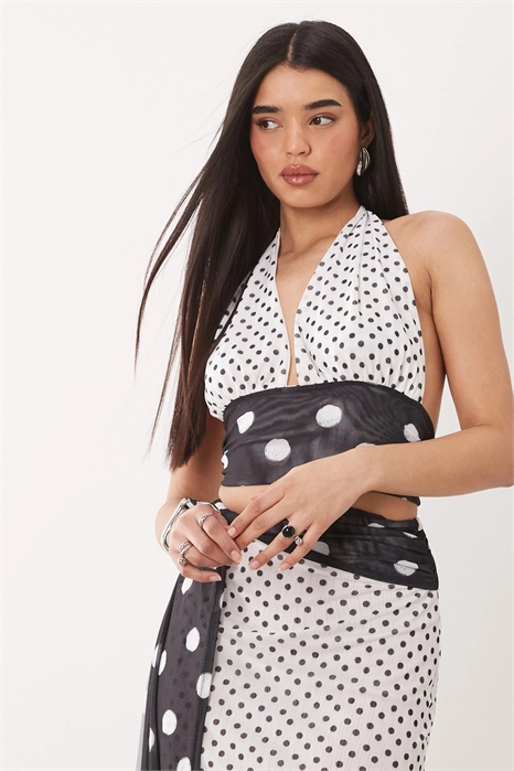 Топ-хаммок с сетчатой тканью, на бретелях и с открытой спиной co-ord артикул 154951933