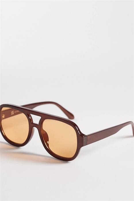 Авиаторские очки с оранжевыми стеклами артикул 153192913