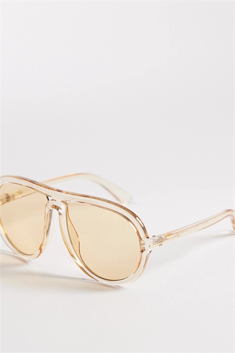 Очки-авиаторы большого размера со светлыми стеклами артикул 153192951