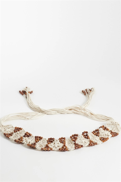 Пояс из макраме премиум-класса с бисером артикул 154587642