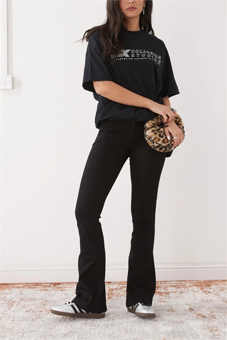 Джинсы Sallie с высокой талией и зауженным кроем, расширяющиеся к низу артикул 112598662