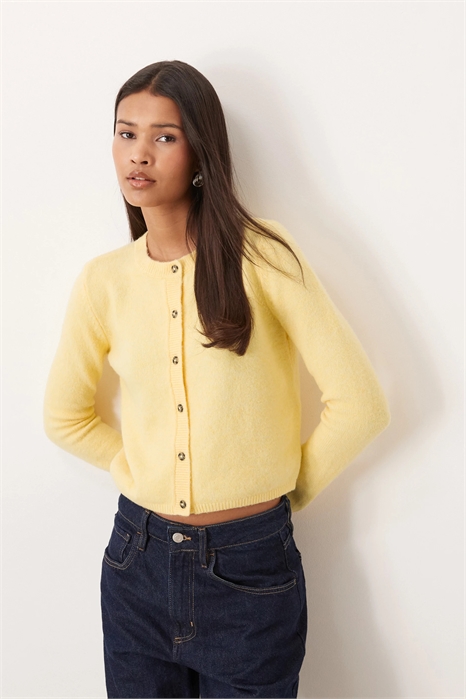 Кардиган с круглым вырезом из шерсти артикул 148922996