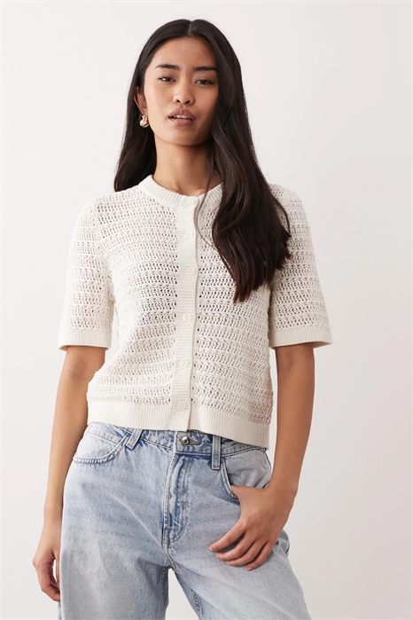 Кардиган с короткими рукавами артикул 155393769