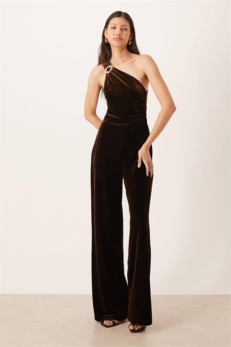 Одноплечевой комбинезон из бархата артикул 151864701