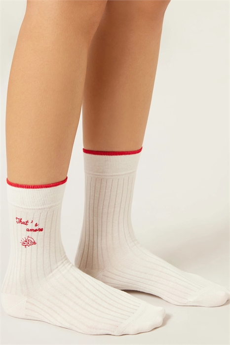 Носки с вышивкой в итальянском стиле артикул 155976956