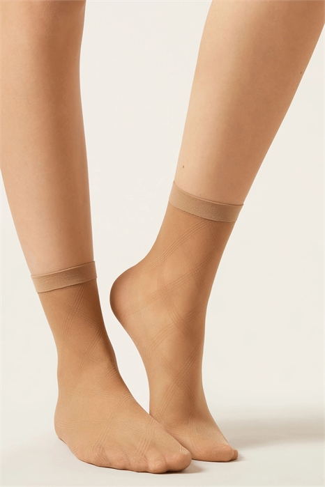 Носки с ромбовидным узором артикул 155278638