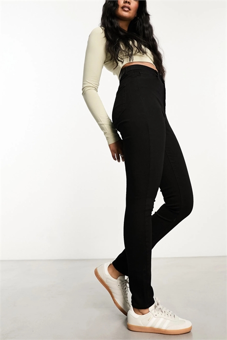 Джинсы-скинни с очень высокой посадкой артикул 130898829