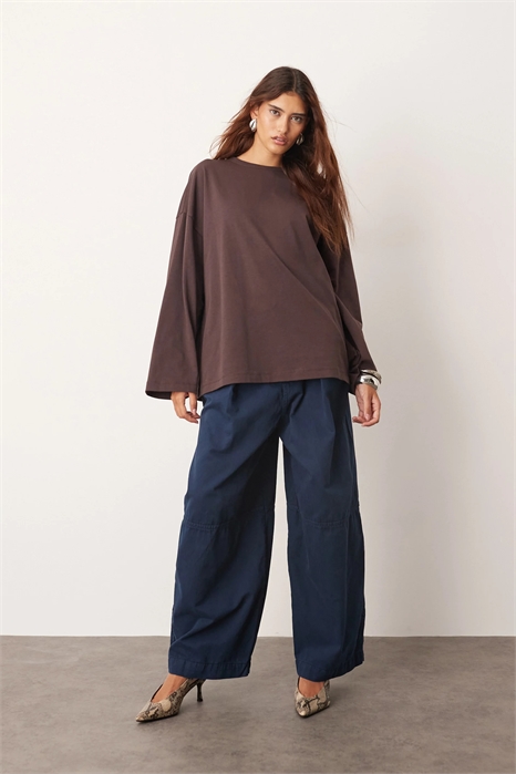 Брюки Remi из твила свободного кроя артикул 148709244