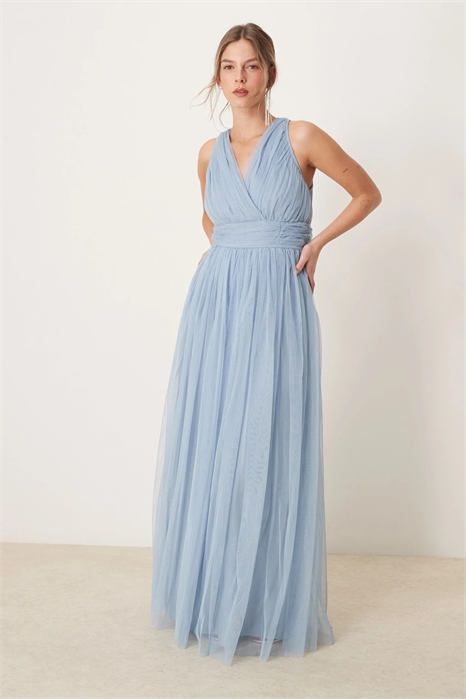 Макси-платье для подружки невесты с открытой спиной артикул 142701179