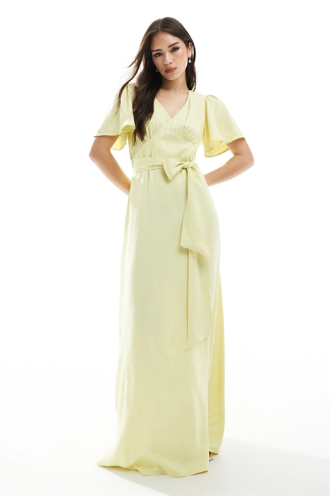 Макси-платье с рукавами-крылышками для подружки невесты артикул 142972740
