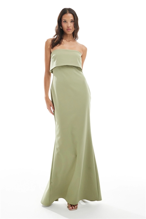Макси-платье-бандо из крепа для подружки невесты артикул 147689979