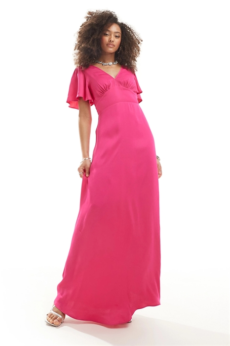 Макси-платье с рукавами-крылышками для подружки невесты артикул 134541762