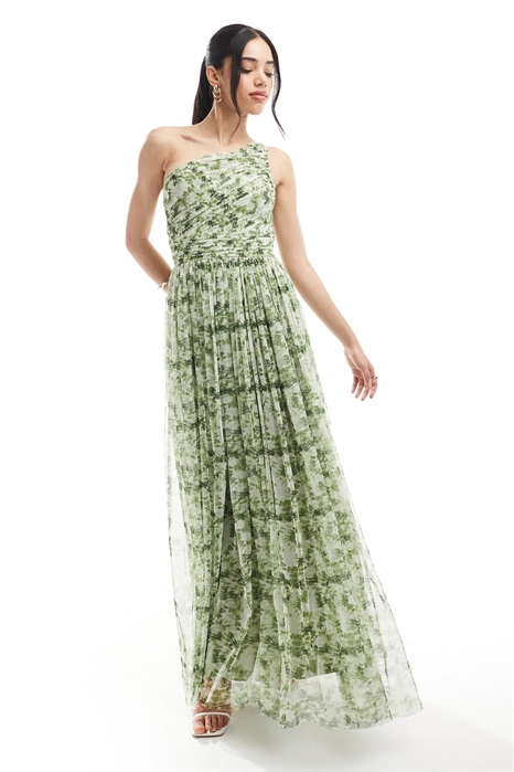 Макси-платье с одним плечом артикул 142205366