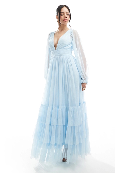 Макси-платье с длинными рукавами для подружки невесты от Madison артикул 142205374