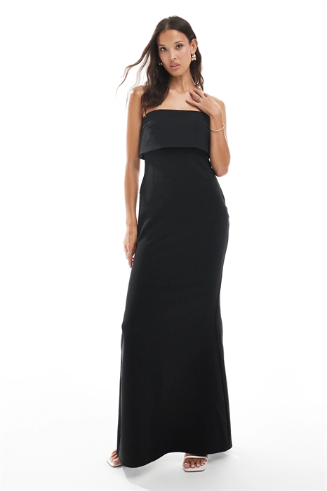 Макси-платье-бандо из крепа для подружки невесты артикул 147689982