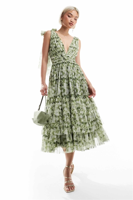 Платье средней длины с завязками на плечах от Madison артикул 142205365