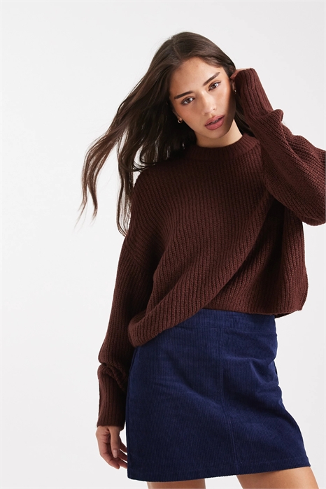 Свободный вязаный свитер артикул 143082754