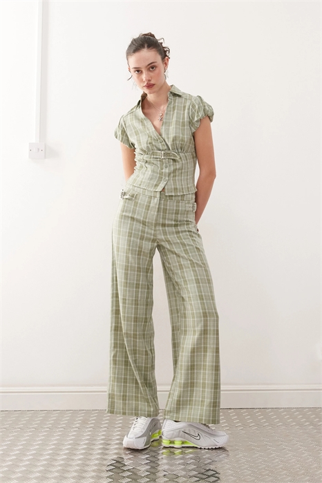 Брюки с зауженным кроем y2k артикул 140792529