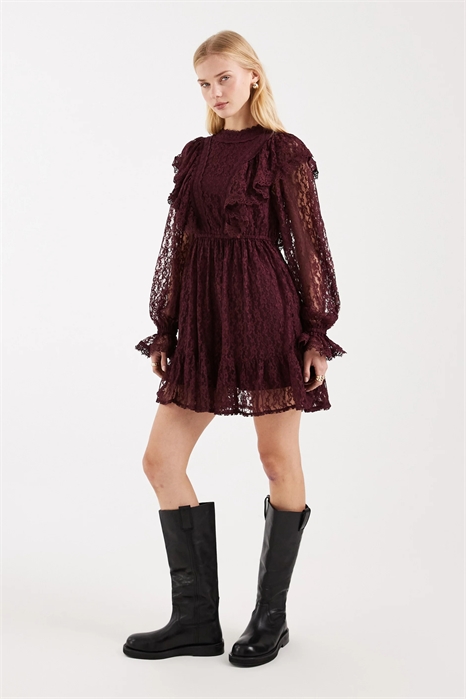 Платье в стиле викторианской эпохи с кружевом, зауженное в талии и расклешенное внизу артикул 151099096