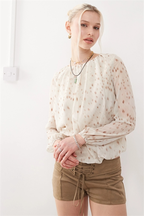 Блуза свободного кроя с принтом Seita артикул 143373995