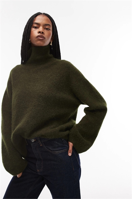 Свитер из альпаки и шерсти с высоким воротником артикул 151304578