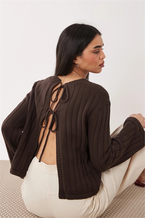 Подростковый топ с перекрещивающимся вырезом спереди и косой вязкой артикул 154972465