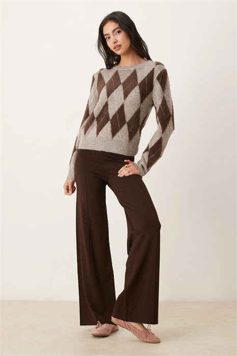 Брюки с вязаными складками спереди артикул 151861573