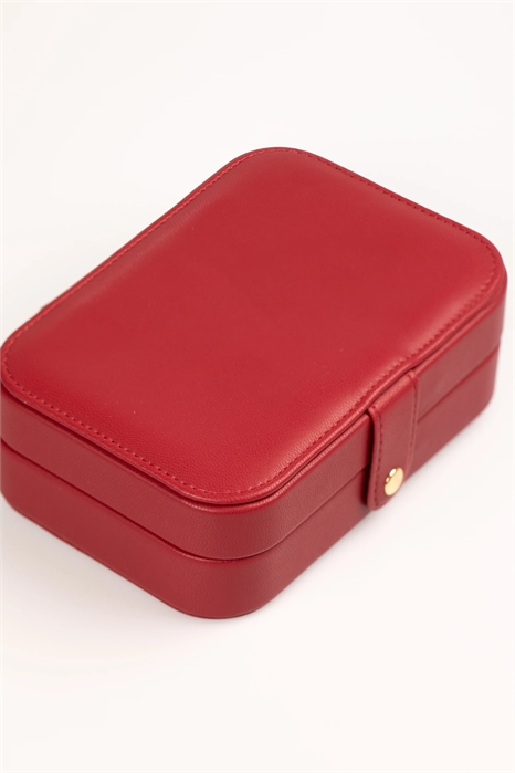 Прямоугольный футляр для украшений из красной искусственной кожи артикул 143733247