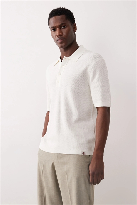 Поло из вафельной вязки артикул 154178627