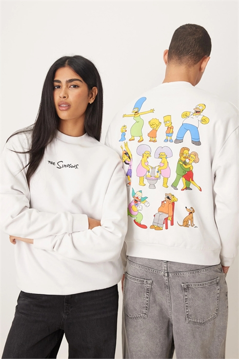Универсальная толстовка свободного кроя с принтом «Симпсонов» артикул 152797833