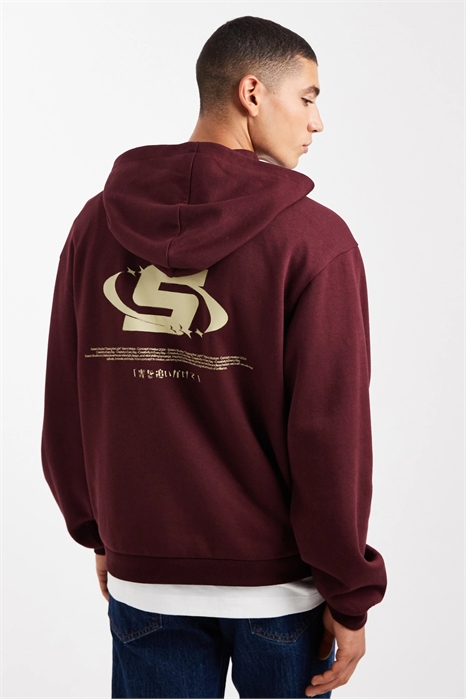 Свободная толстовка прямого кроя с принтом артикул 151053476