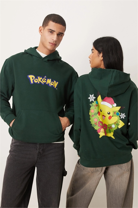 Универсальная толстовка свободного кроя с принтом «Покемон» артикул 151227057