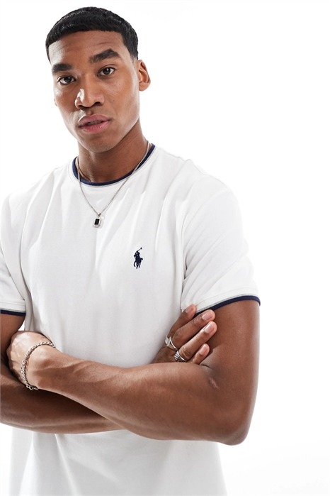 Футболка из пике с логотипом в виде значка, классический крой оверсайз артикул 140859074